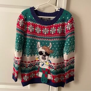 NWT Colorful Knit Llama Ugly Christmas Sweater